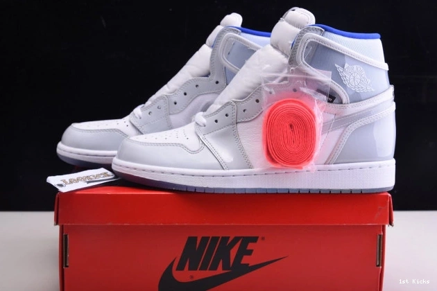 1st Kicks Shoes Air Blue CK6637-104 1 Zoom Jordan Racer Retro High White 0715